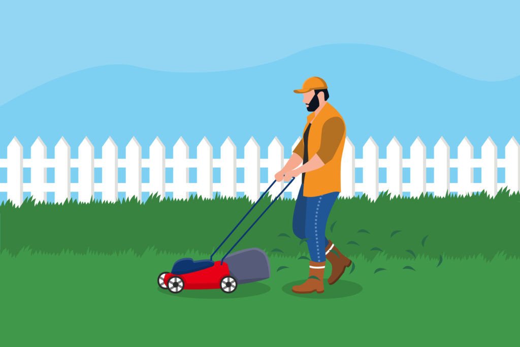 72503967 mowing man 72503967 mowing man